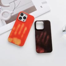 Custodia per telefono in pelle con cambiamento di colore di temperatura di lusso su e giù senza bordo per iPhone 16 Pro Max 14 11 12 13 15 Pro Max Cover posteriore
