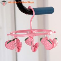 Süße schöne Erdbeer Wäsche trockner Kleiderbügel wind dichte Socken Unterwäsche Wäsche ständer Haushalt Herz Lagerung Wäsche ständer nach Hause