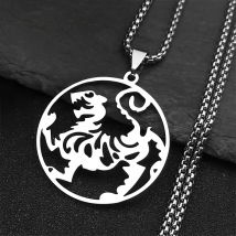 Stainless Steel Shotokan Karate Martial Arts Pendant Necklace for Women/Men Symbol Shotokan Statement Necklace Jewelry N4409S04