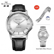 Seagull gabbiano Orologio Meccanico Automatico da Uomo Ufficiale Genuino Semplice Cintura di Affari degli uomini Zaffiro Impermeabile Orologio 819.12.6066