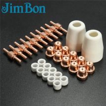 32pcs PT 31 LG-40 40A Standard Size Plasma Cutting Torch Cutter Consumables Extended TIP Nozzles Electrode