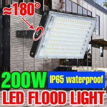 Faretto LED da 200 W Faretto da 220 V Riflettore esterno impermeabile Lampione stradale Illuminazione da parete per esterni da giardino 240 V Bianco freddo/caldo