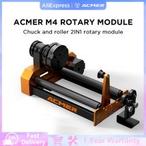 ACMER M4 4IN1 Laser Chuck Rotary Roller Für Drehachse Klemme Durchmesser 4-64mm Laser Zubehör Gebogene Oberfläche 3-Backen für Glas