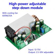 12V-75V To 5V 19V 21V 24V 48V 600W 25A High-power Converter Buck Module 600W DC-DC DC Adjustable Step-down Module
