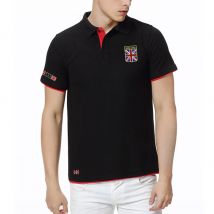 High Quality MYDBSH Brand Summer Short Sleeve Polo Shirt Man Fashion Union Flag Embroidery Casual Men's Polo Shirts Cotton Tops