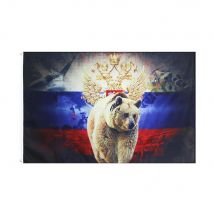 Xiangying 90x150cm Rising Forward Powful Russische Russland-Stolzbär-Flagge