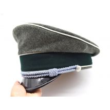 Cosplay Deutscher Elite-Offizier Wollmütze Mütze Schweißring aus Leder grüner Hut Wand