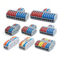 Connettori elettrici rapidi Conductor push-in compatto universale Splitter SPL Cavo di cablaggio Connettore Morsettiera di testa AWG28-12