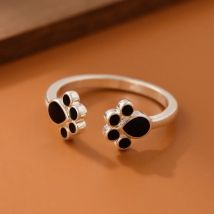 Neue Kreative Süße Mode Nette 925 Sterling Silber Schmuck Persönlichkeit Katze Klaue Weibliche Exquisite Öffnung Ringe R174