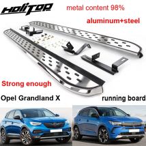 Luxuriöses Nerf-Bar-Trittbrett mit seitlicher Stufe für Opel Grandland X, verdickte Aluminiumlegierung, Vollmetall, hoher Wert, sehr starkes Pedal