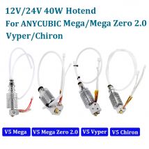 12V 24V 40W Mega Druckkopf Hot End E3D V5 Hotend Kit für ANYCUBIC Mega Zero 2.0 Chiron Vyper J-Kopf 3D Drucker Teile