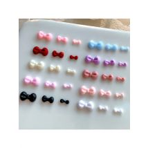 Varied Lovely Mini Resin Bow Tie French Colorful Bowknot Cute Ribbon Charms Simple Nail Art Decorations DIY Manicure Accessories