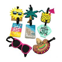 1 stücke Frauen Männer Obst Cartoon Gepäck Tags Silica Gel Koffer ID Adresse Label Halter Gepäck Internat Tags Reise Zubehör