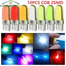 10X T10 W5W Rosso COB Gel di silice Impermeabile 194 501 Cuneo Led Indicatore di direzione per auto Lampada da lettura a cupola Lampadine di parcheggio per Lada DC 12V