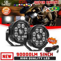 CO LIGHT Motocyklowe światła robocze LED 5 cali DRL Reflektor pomocniczy Offroad Ditch Pod Lights dla Moto Car SUV ATV 12V 24V