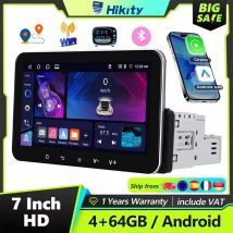 Hikity 4 + 64G Android 1 Din Radio de coche compatible con espejo Carplay Android Auto 7 ''reproductor Multimedia de coche con BT WiFi GPS FM RDS