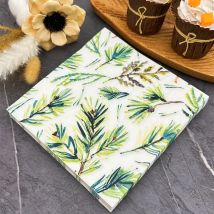 20 Stück 33 cm neue bunte Kiefernblatt-Servietten, Weingläser, Blumenarrangement-Papier, dekorative Malerei DIY Decoupage-Papier