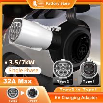 Feyree Typ 2 auf Typ 1 Adapter IEC 62196-2 auf J1772 EV-Ladegerät-Adapter zum Aufladen von Elektrofahrzeugen 16 A 32 A einphasig