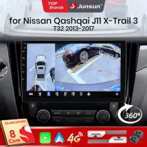 Junsun Qualcomm 8 Core 360 °   Telecamera panoramica Wireless CarPlay Android Auto Car Radio per Nissan Qashqai J11 X-Trail 3 2013-2017