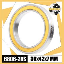 6806-2RS Edelstahl 30*42*7 mm (1 Stück) ABEC-3 Fahrrad BB30 Halterung 30 42 7 Hybrid-Keramik-Kugellager 6806 RS