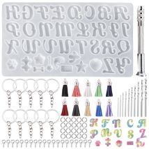 Alphabet Schlüsselanhänger Formen Alphabet Harz Silikonform Harz Buchstaben Zahlen Formen für DIY Schlüsselanhänger Schmuck Anhänger Herstellung
