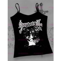 Harajuku Streetwear Gothic punk Crop Top Women Tops With Suspenders Female Clothing Summer 90s Vintage Women Tanks Emo Y2k Camis