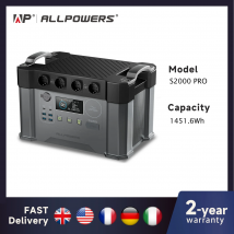 ALLPOWERS Przenośna Stacja Zasilania 2000W / 2400W Awaryjne Zasilanie Zapasowe Wysokiej Mocy do Domu, na Zewnątrz, na Wypadek Awarii Zasilania