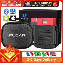 MUCAR BT200/BT200 Pro OBD2 Scanner Diagnostic Tool Bluetooth, Full System Automotive Scan Tool Free Oil/SAS 15 Reset Code Reader