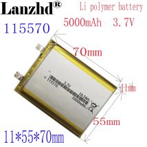 1-10pcs 3.7V ai polimeri di litio 5000mAh 115570 batteria morbida per apparecchiature apparecchiature elettroniche Tablet batteria DVD