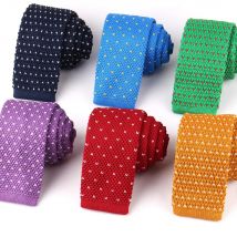 Schmale Strick krawatten für Männer Frauen lässige Krawatten dünne gestrickte Krawatte für Hochzeits feier Muster Mode Krawatte