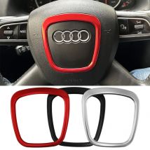 Car Styling Volante Centro Distintivo Decorazione Della Copertura Per Audi A3 8P A4 B7 A5 A6 C6 A7 A8 Q5 Q7 Sline Logo Trim Anello Adesivi