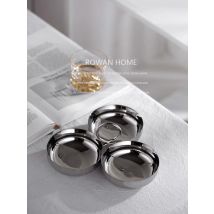 Edelstahl 3-Fach-Servierschüssel runde Snack-Teller Beistell teller zum Servieren von Vorspeisen Pickle Toppings Gewürze