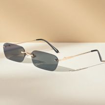 Fashion Rimless Sunglasses Men Women Classic Light Weight Sun Glasses For Male Luxury Rectangle Frameless Eyewear UV400