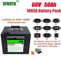 Air fast transportation 60V New Full Capacity Power 18650 Lithium Battery 20Ah-100Ah Lithium Battery Pack Suitable for 250-2000W