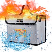 Feuerfeste, explosionsgeschützte Lipo-Batterieschutz-sichere Tasche zum Aufladen der Batterie mit doppeltem Metall-Reißverschlussetui