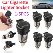 1-5 Stück Auto Auto 10a Zigaretten anzünder Buchse 12-24V Netz stecker mit wasserdichter Abdeckung für Auto LKW Motorrad