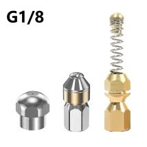 Hochdruckreiniger Kanalisation Abfluss Kanalisation Reinigungsdüse Zubehör 1/8 Zoll Edelstahl Schnellstecker Ablaufschlauch Düse Werkzeuge