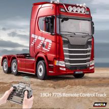 HUINA 1/18 19CH RC Ciężarówka 1501 770S Scania Alloy Traktor 2.4G Zdalnie Sterowany Ciężarówka Budowlana z Przyczepą, Światłami i Dźwiękiem, Zabawki