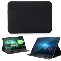 für ZEUSLAP 16" tragbare Monitortasche, wasserdichte Leinwand-Beflockungshülle, Anti-Drop-Reißverschlusstasche, Tragetaschen, Linki, Borsa Tasche Torba