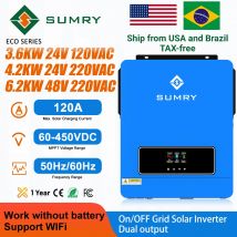 SUMRY 3.6kw 4.2kw 6.2kw ON/off Gird Inversor solare 24V a 120VAC 220V Onda sinusoidale pura MPPT Caricatore solare Ibrido inverter solare