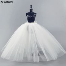 Weißer Slip für Barbie-Puppe, Petticoat, Hochzeitskleid, Unterrock, Kleidung, Outfits, 1/6 BJD, Puppenhaus-Zubehör, Baby, Kind, DIY-Spielzeug