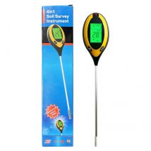 New Soil pH Meter 3 in 1/4 in 1 PH Light Moisture Acidity Tester Soil Tester Moisture Meter Plant Soil Tester Kit for Flowers
