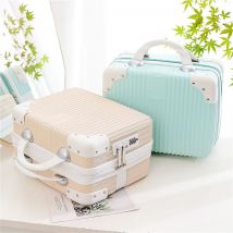 1 Stück süßer Koffer 14 Zoll kleiner frischer Mädchen-Kosmetikkoffer Mini-Handaufbewahrung Geschenktüte Souvenir