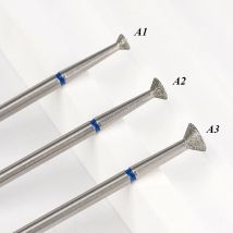 3-teiliges Nagelhaut-Nagelbohrer-Set, 3/32 Zoll russische Diamant-Nagelfeilen-Bits