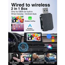 New 2IN1 Wireless CarPlay Android Auto USB Adapter Dongle Smart Mini Box Plug Play For VW Toyota Nissan Honda Ford Benz KIA