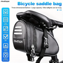 PHMAX Borsa da sella per bici Borsa da sella per bicicletta MTB di grande capacità Borsa posteriore per bici da strada impermeabile Accessori per biciclette da equitazione