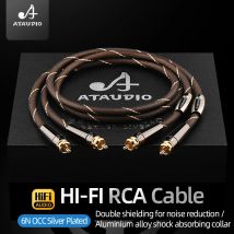 HiFi RCA Kabel Interconnect Kabel 6N OCC Versilbert Doppelt Geschirmt HIFI Audio 2RCA zu 2RCA Kabel für Lautsprecher Verstärker