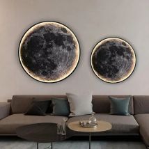 ‌ 3D Relief Moon Planet LED Wandleuchte Nachtlampe mit Fernbedienung Farbwechsel für Schlafzimmer Wohnzimmer Kreative Dekoration