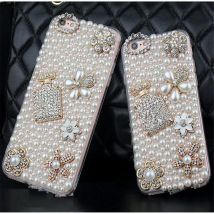 Bling Strass Diamant Perle Blume Parfüm Flasche Fall für Samsung s23ultra s22 s21 s20 plus s24 plus s10 note8 9 10 20