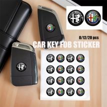 For Alfa Romeo 15mm Car Remote Key Stickers Car Door Badge Emblem Car Accessories 159 Giulietta 156 147 Giulia Mito GT Stelvio